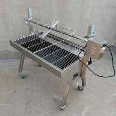 Stainless lamb chicken roaster rotisserie spit grill machine