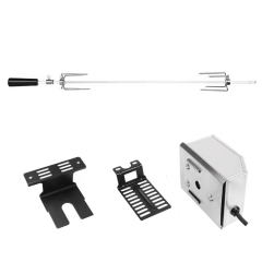 Electric BBQ Rotisserie Grill Roast Rod Spit Universal Kit Motor Meat Skewer