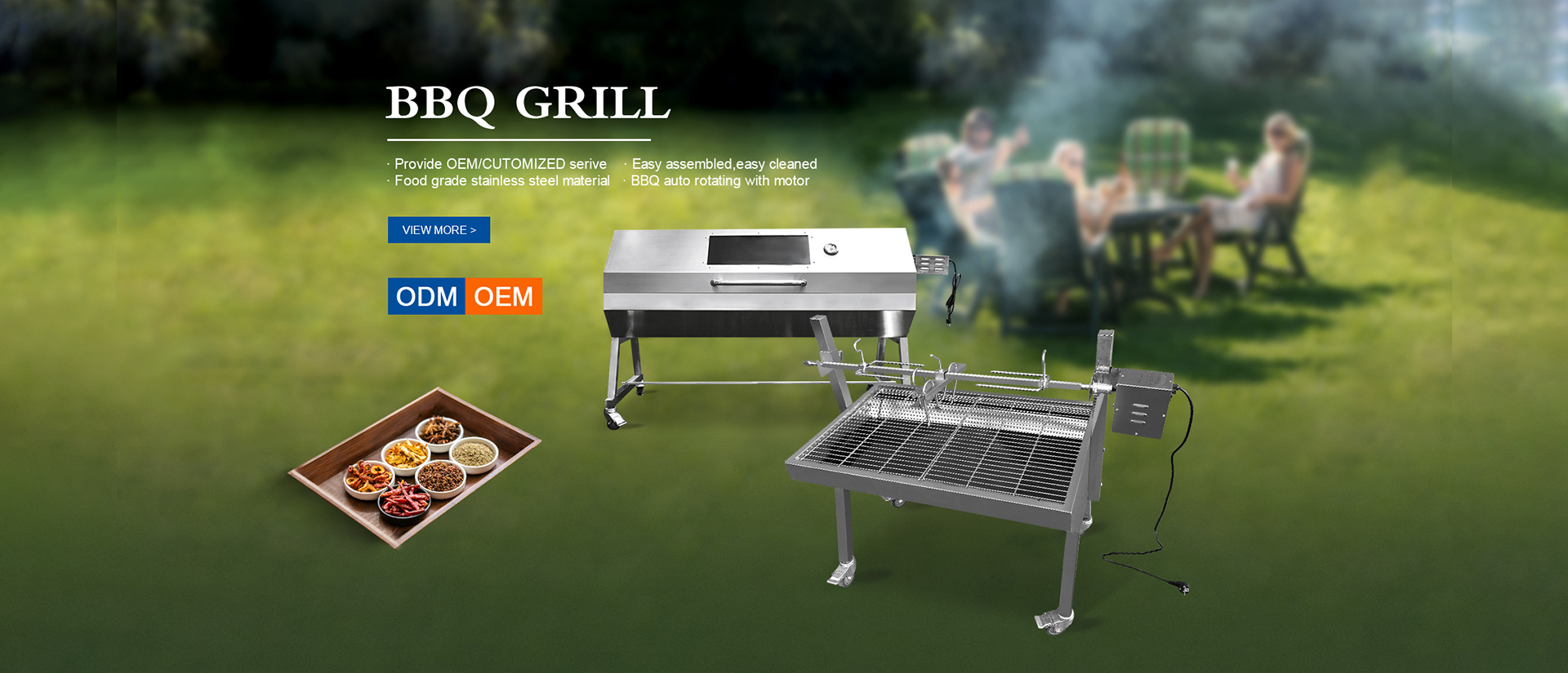 Factory Wholesale BBQ pig chicken Lamp Rotisseries Spit Roaster Barbecue Kitchen