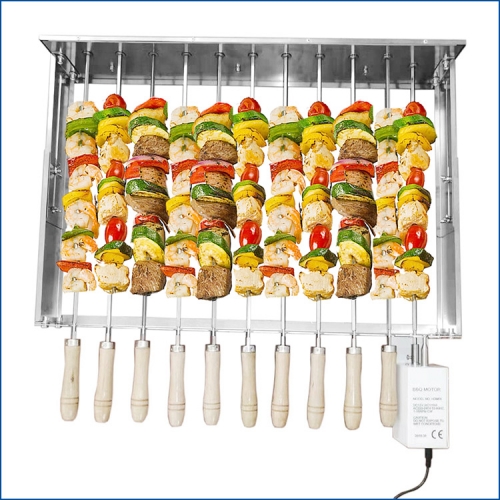 Stainless steel rotisserie system top kebab skewers set BBQ Grill