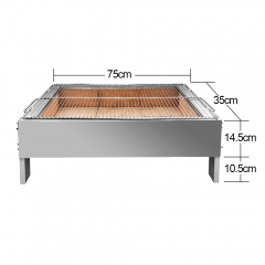 Adjustable height Carbon Manual Flip Charcoal BBQ Rotating Bbq Basket Net Charcoal easy flip grill bbq