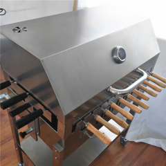 Modern Greek Cypriot Foukou Rotisserie Charcoal Deluxe BBQ electric grill brazilian skewers spit