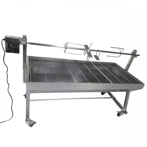 Extra Large Charcoal BBQ Commercialall Steel Rotisserie Electric Lamb Grill Machine