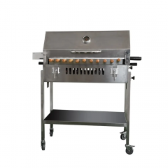 Modern Greek Cypriot Foukou Rotisserie Charcoal Deluxe BBQ electric grill brazilian skewers spit