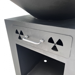 Kundenspezifisches Brazier Corten Feuerschale Holzverbrennung Cortenstahl Brasero ROUND BBQ Grill