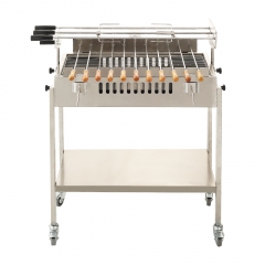 Zypriotische Foukou Automatischer Elektromotor Drehen BBQ Holzkohle Hähnchen Grill Maschine