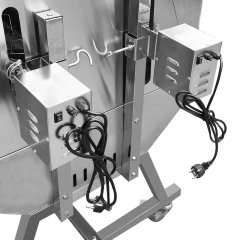 Doppelter Standort-BBQ-Spießröster Zwei-Spieß-Grill Gas- und Holzkohle-Schweinefleisch-Zwei-Spießröster