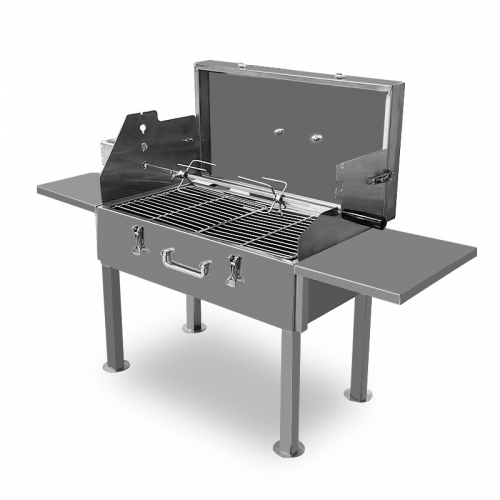 Edelstahl-Souvlaki-Grill mit Drehspieß, automatischer Drehgrill