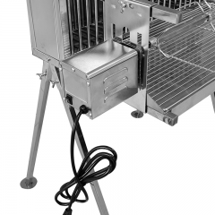 Edelstahl-Drehspieß, Doppel-Vertikal-Grill mit Doppelspieß