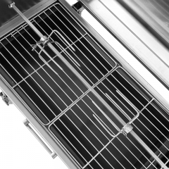 Edelstahl-Souvlaki-Grill mit Drehspieß, automatischer Drehgrill